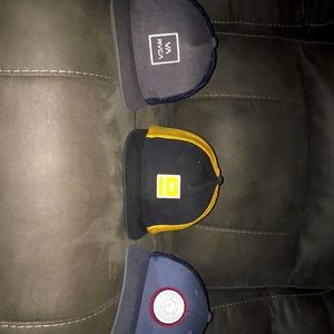 Rvca and Travis Mattew hats